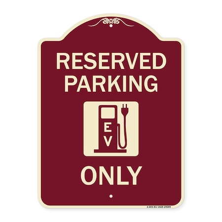 Signmission Ev W/ Electric Vehicle Charging Station Graphic Heavy-Gauge Aluminum Sign, 24" x 18", BU-1824-24089 A-DES-BU-1824-24089